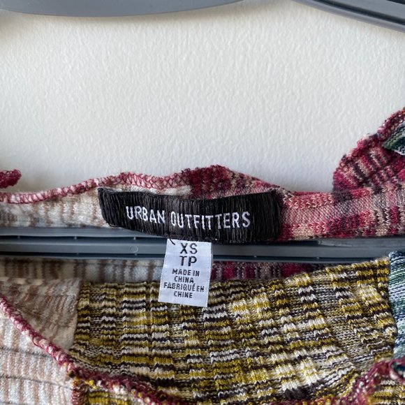 Urban Outfitters Patchwork Long Sleeve Crop Top - Picture 7 of 7